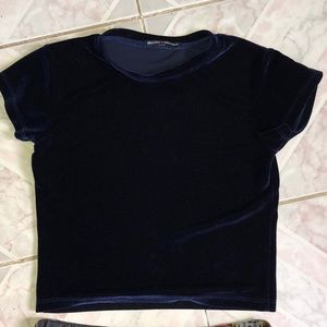 Brandy Melville velvet crop top